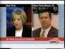 Lance Richard being interviewed by Nancy Grace on Court TV during the Nathaniel Brazill murder trial in Palm Beach, Florida. ...