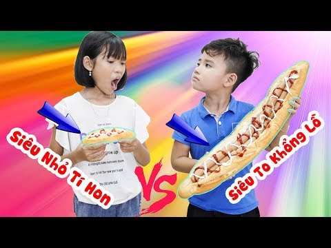 Bánh Mì HOT DOG Siêu To Khổng Lồ Và Em Bé Đua Đòi ♥ Min Min TV Minh Khoa