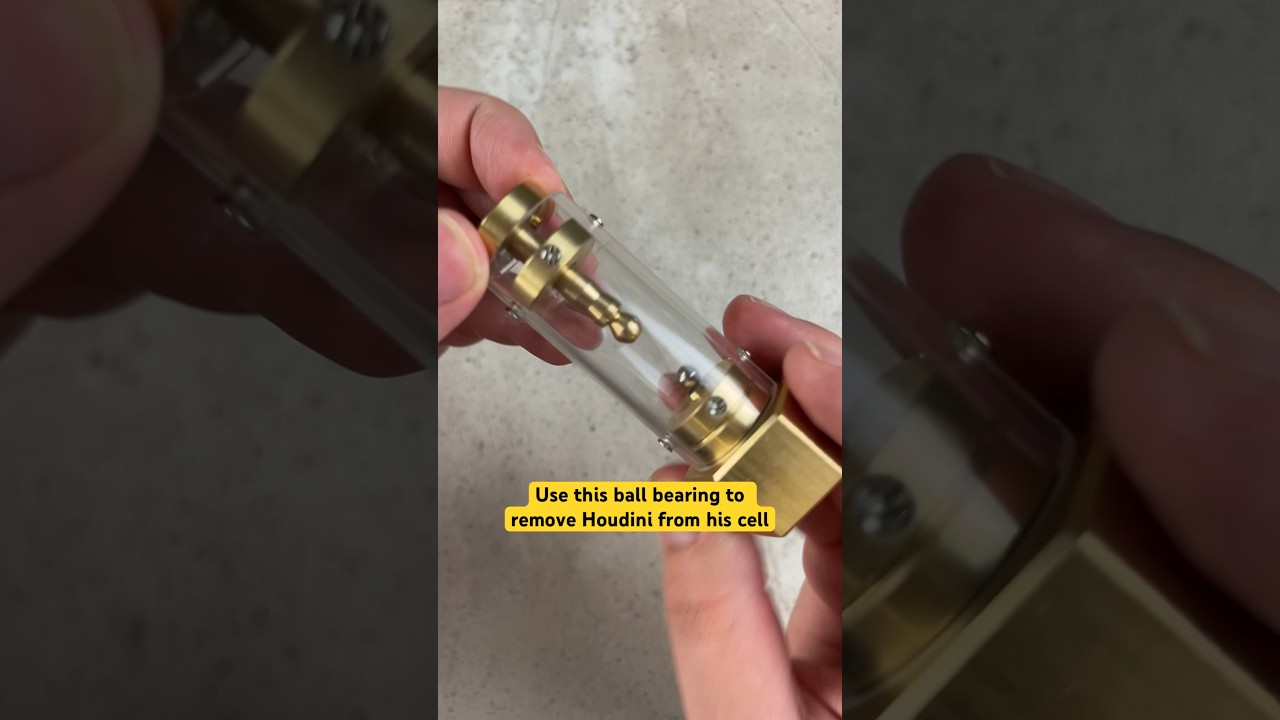 How to remove Houdini from his Torture Cell puzzle. How to remove Houdini from his Torture Cell puzzle.