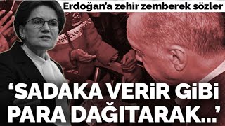 Meral Akşenerden Erdoğana Zehir Zemberek Sözler Sadaka Verir Gibi...