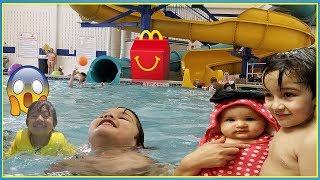 kids Fun Pack Swimming | Finding Ryan in a Swimming Pool | Kids MacDonald’s Drive Through Fun