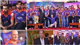 Samaa tv reporter fights with fahad mustafa + Karachi kings kit launch PSL 4 2019 HD