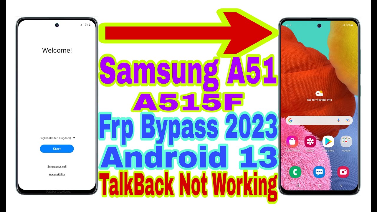 Samsung A51 (A515F) Android 13/1 Click Frp Bypass | New Samsung A51 (A515F) Android 13/1 Click Frp Bypass | New