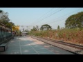 indiantrains@long blue express train slowly crossing palghar station-maharashtra-india