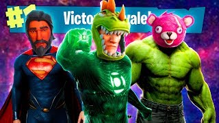 SUPERHEROES landing in FORTNITE *SEASON 4* - FORTNITE (Victory Royale)