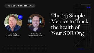 The 4 Simple Metrics to Track the Health of Your SDR Org