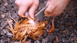 How To Start A Fire With Fire Steel | Fort In The Woods | FITW