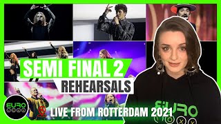 EUROVISION 2021 REACTION: SEMI FINAL 2 REHEARSALS // Live from Rotterdam