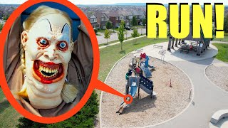 If Your Drone Ever Sees This Girl Playing In The Park, You Need To Run Away Fast Shes Evil
