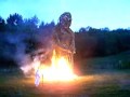 Burning a Wicker Man at Butser Beltaine 2007