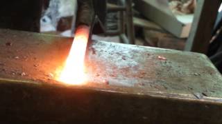 Forged leaf in one heat out of 3/8" rebar