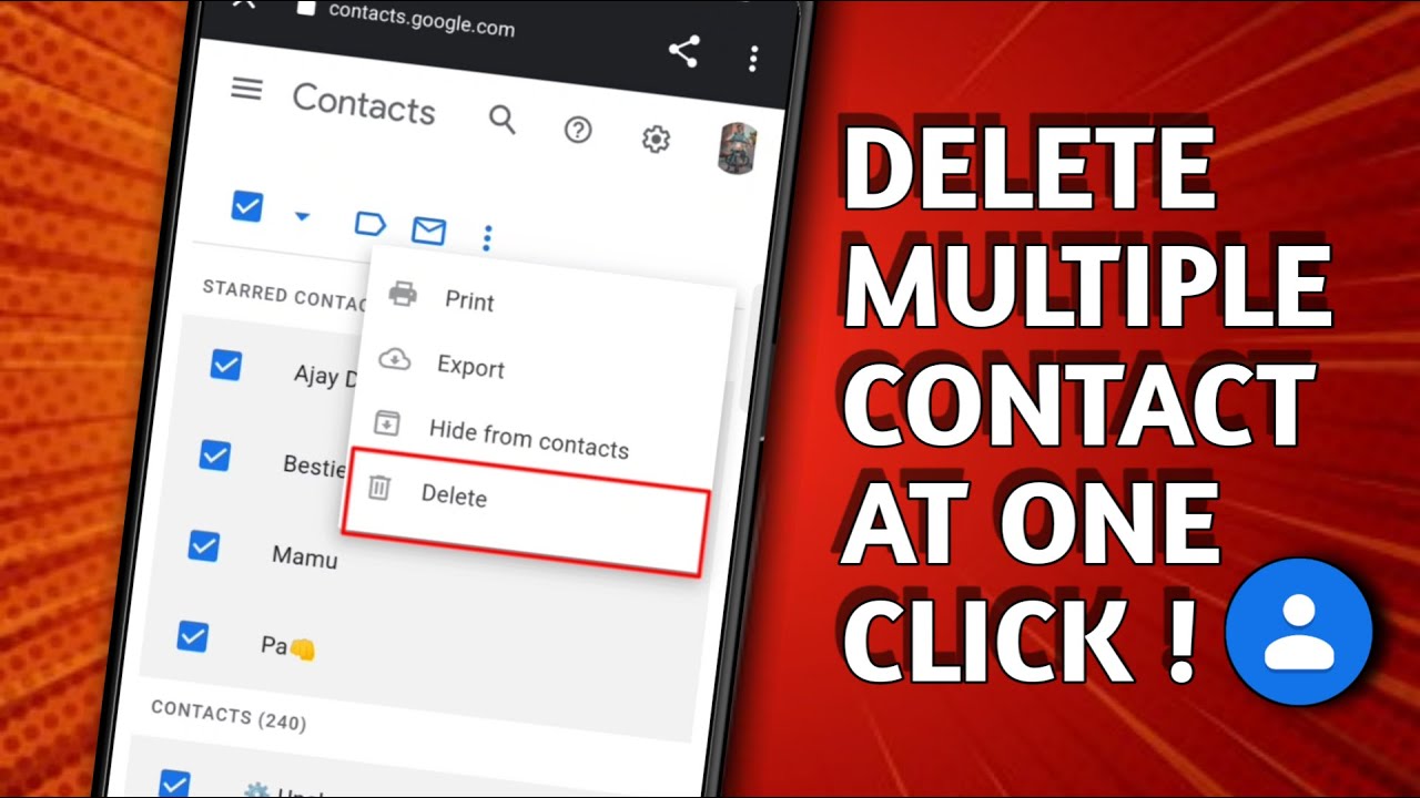 how to delete multiple contact numbers in Google contact how to delete multiple contact numbers in Google contact