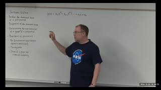 College Level Precalculus - Section 3.3 & 3.4 (Power Functions and Graphs of Polynomial Functions).