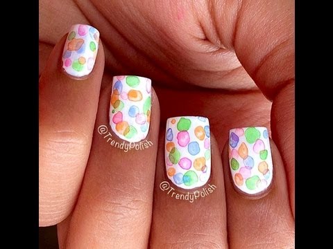 Water Bubble Acrylic Nails How to: bubble nail art