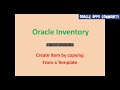 Create Item from a Item Template - Oracle Inventory
