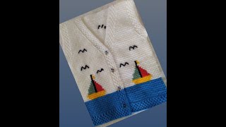 Tunus İşi Bebek Yelek Yapımı & Tunisian Baby Vest Making