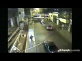 CCTV captures train ploughing into bus in deadly crash