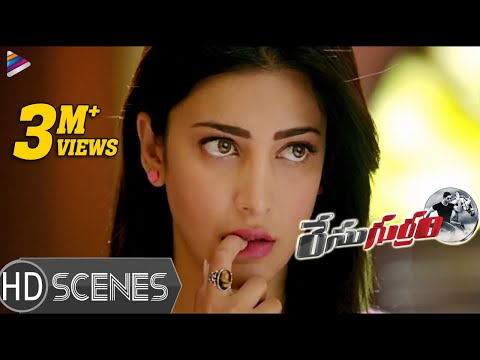 Race Gurram Movie Comedy Scenes - Raghu Babu trying to scare Shruti