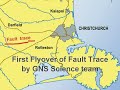 Canterbury Earthquake - first flyover of fault trace