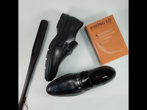 Giày xỏ da công sở size 45 | Strappy Leather Loafer Size 45 | Cửa hàng giày nam big size KHỔNG LỒ