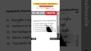 Dil Bilgisi Soru Çözümü Taktik 124