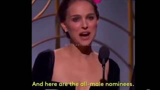Natalie Portman Throw Shade The All Male Directors Category at Golden Globes 2018