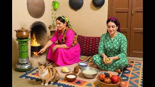 A Rainy Day And Village Life In Iran The Secret Of Traditional Dessert Baking In A Clay Oven