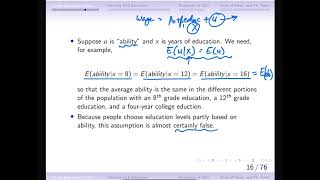 2.1.4 The Zero Conditional Mean assumption