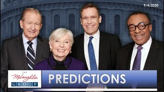 Predictions from The McLaughlin Group (9/4/2020)
