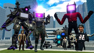 New Evil Tv Hybrid And Other Multiverse Skibidi Bosses Vs Tri-Titan And His Army In Garry's Mod!