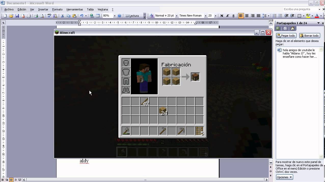 minecraft como herramientas hacer cajon