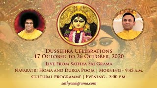 18 Oct 2020, Dussehra Celebrations - Live From Muddenahalli || Day 02, Morning ||