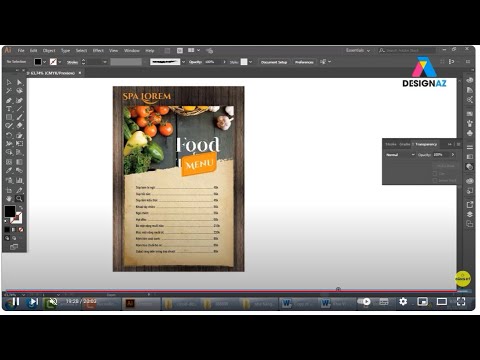 Làm thế nào để thiết kế menu nhà hàng trong illustrator, Học thiết kế đồ họa Design AZ