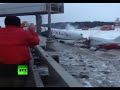 Passenger Jet Crashes into Highway after Landing at Moscow Vnukovo Airport - 2 Dead