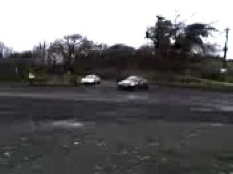 Twin Cam 0vertakin a Civic at Mayo stages Rally
