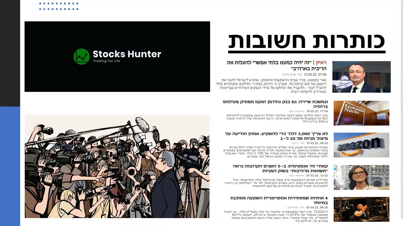 הכנה לשבוע המסחר - 13.03.2022