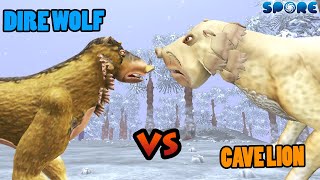 Dire Wolf Vs Cave Lion Prehistoric Beast Battle S2E4 Spore
