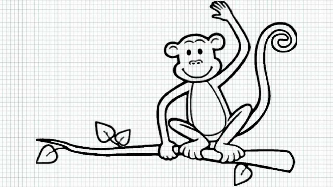 Simple How To Draw A Monkey Sketch 