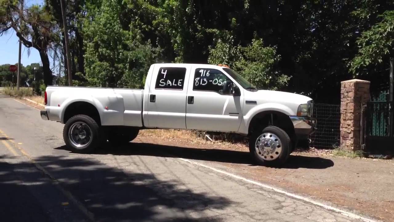Ford F350 Dually 6" lift 22.5 Alcoas - YouTube