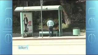 Ellen Hides Tickets At A Bus Stop For Her Twitter Followers! On The Ellen DeGeneres Show Ellen Hides Tickets At A Bus Stop For Her Twitter Followers! On The Ellen DeGeneres Show