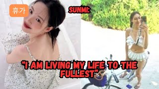 선미 Sunmi Sharing Her Vacation Photos Including A Bikini-Clad Bike Ride