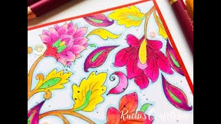 How to color with Spectrum Noir ColourBlend Pencils | Cardmaking for beginners | Ruchi's Crafeteria
