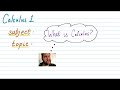 Calc 1 - What is Calculus?