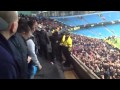 Fletcher and ashley young in with united fans away at city
