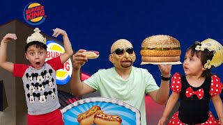 GrandPa Kids Pretend Play in Real Life || Grandpa Kitchen burger #JaiBistaShow