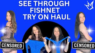 TRANSPARENT Fishnet TRY ON Haul Mirror View with @Victoria.Rosexo | Jean Marie Try On