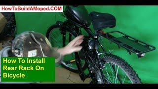 How To Install Rear Rack On Bicycle How To Build a Motorized Bike Part 27