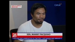 Manny Pacquiao at Lucas Matthysse, nagpatikim ng kanilang moves sa boxing ring
