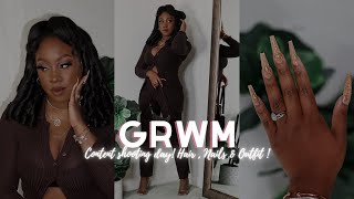 FULL GRWM TO SHOOT CONTENT | HAIR, NAILS & MAKEUP! | WELCOME TO MY RANDOM THOUGHTS