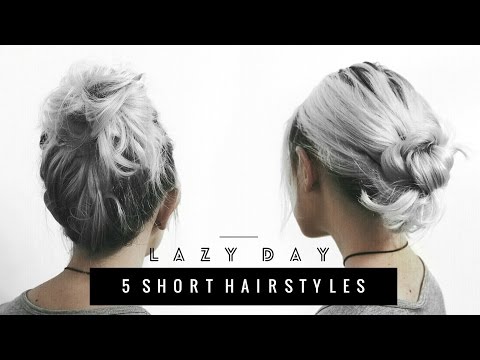 5 Heatless Hairstyles for Short Hair | Back to School - YouTube